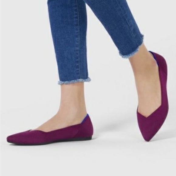 Rothys The Point Stretch Recycled Retired Orchid Flats 7.5 *No Insoles Classic - Picture 15 of 15
